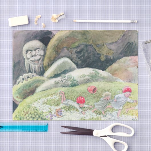 Bosdieren en kinderen Elsa Beskow Tissuepapier (Craft)