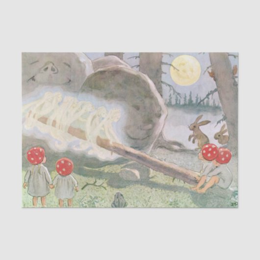 Bosdieren en kinderen Elsa Beskow Tissuepapier (Voorkant)