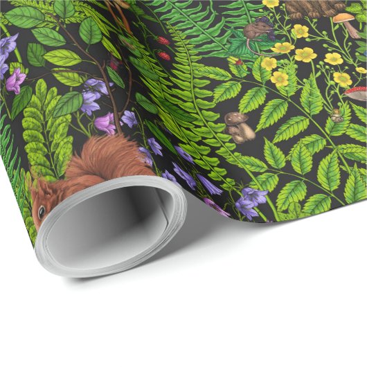 Bosdieren en planten cadeaupapier (Rol Hoek)