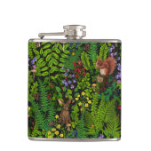 Bosdieren en planten heupfles (Voorkant)