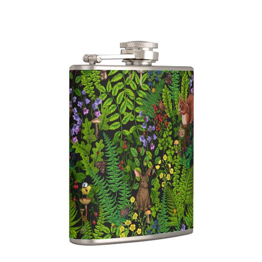 Bosdieren en planten heupfles (Rechts)