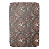 Bosdieren en planten in rood en bruin badmat (Voorkant Verticaal)