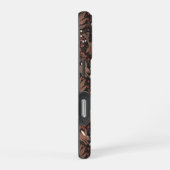 Bosdieren en planten in rood en bruin iPhone hoesje (Rechterkant)