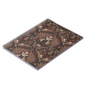 Bosdieren en planten in rood en bruin notitieboek (Linkerzijde)