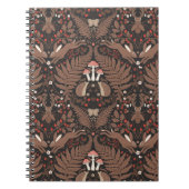 Bosdieren en planten in rood en bruin notitieboek (Voorkant)