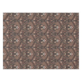 Bosdieren en planten in rood en bruin tafelkleed (Voorkant (Horizontaal))