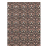 Bosdieren en planten in rood en bruin tafelkleed (Voorkant)