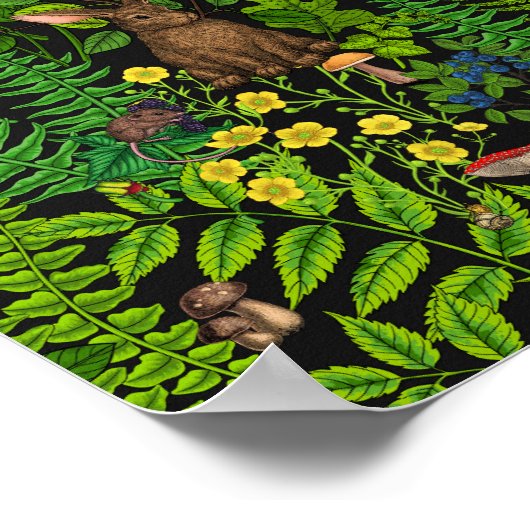 Bosdieren en planten poster (Hoek)