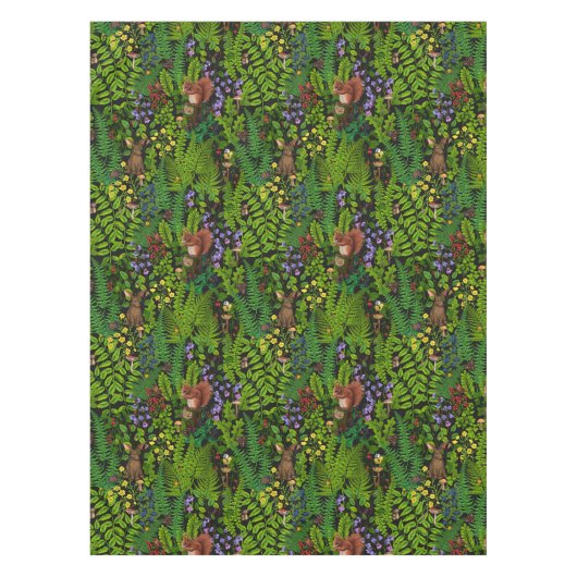 Bosdieren en planten tafelkleed (Voorkant)