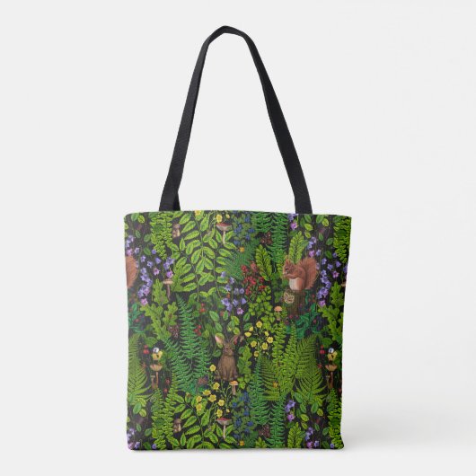 Bosdieren en planten tote bag (Achterkant)