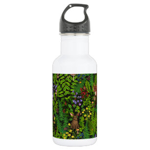 Bosdieren en planten waterfles 