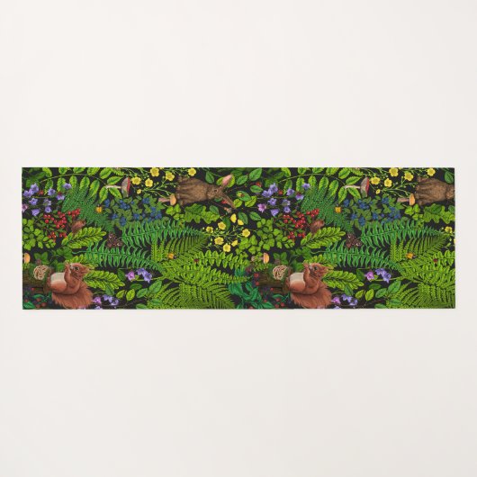 Bosdieren en planten yogamat (Achterkant (horizontaal))