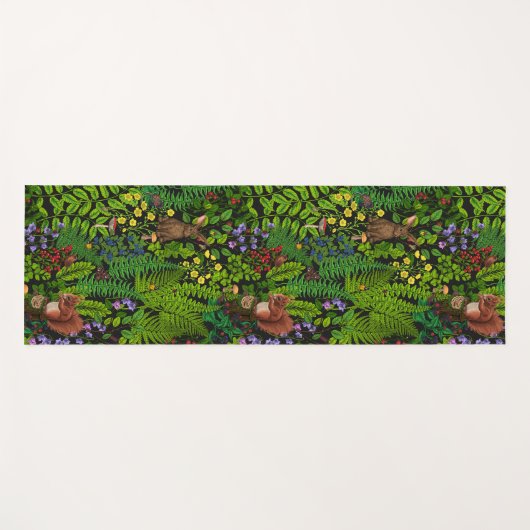 Bosdieren en planten yogamat (Voorkant (horizontaal))
