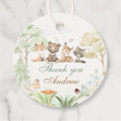 Bosdieren Favor Tags Bedankjes Labels (Voorkant)
