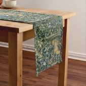 BOSDIEREN, fazant, vossen, knuppels, groene bloeme Korte Tafelloper (Voorbeeld)