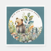 Bosdieren Feest Decoratie Eettafel Accessoires Servet (Voorkant)