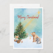 Bosdieren Feestdagenkaart (Voorkant / Achterkant)