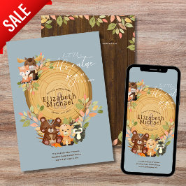 Bosdieren Feestje voor Baby Jongen 1e Verjaardag  Kaart