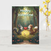 Bosdieren Fijne Valentijn Kaart (Gele Bloem)
