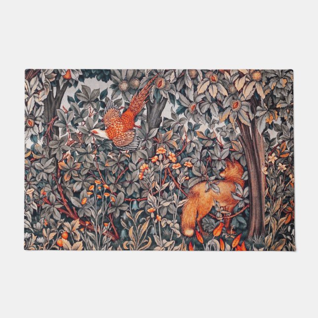 BOSDIEREN Fokmiddel, vossen, zwarte witte rode flo Deurmat (Voorkant)