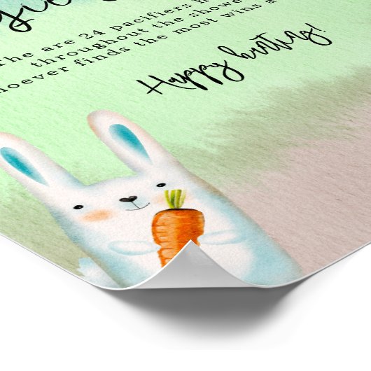 bosdieren - Fopspeenjacht wild baby shower Poster (Hoek)