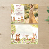 Bosdieren Foto Baby Shower Uitnodiging