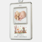 Bosdieren Foto eerst Verzilverd Omlijst Ornament (Links)