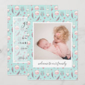 Bosdieren Foto Geboorteaankondigingskaart (Voorkant / Achterkant)