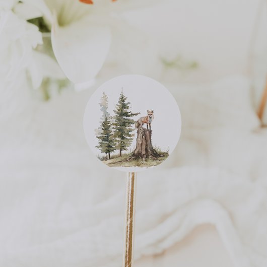 bosdieren | Fox Baby shower Favoriet Ronde Sticker