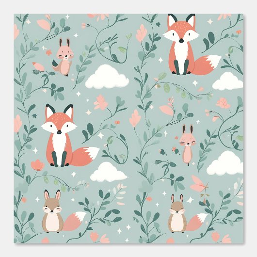 Bosdieren Fox Forest Peel en Stick Behang (Voorkant)