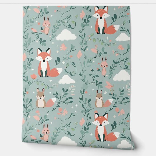 Bosdieren Fox Forest Peel en Stick Behang (Afrollen)