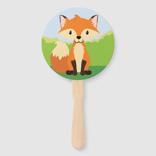 Bosdieren Fox Hand Fan Handwaaier (Achterkant)