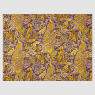 BOSDIEREN, FOX, PEACOCK, HARE GOUDE PAARSE Florenz Tissuepapier