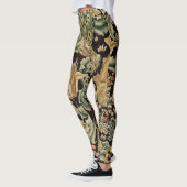 BOSDIEREN, FOX, PEACOCK, HARE IN GROENE PLANTEN LEGGINGS (Links)