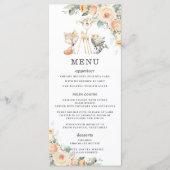 Bosdieren Gele Bloemen Groen Douche Programmakaart (Voorkant)