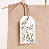 Bosdieren gelukkigste verjaardag voor jou cadeaulabel