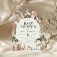 Bosdieren genderneutraal rustiek Baby shower