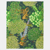 BOSDIEREN, GEZIEN DOOR EEN BROOK Blauwe Florence Fleece Deken (Voorkant)