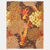 BOSDIEREN, GEZIEN DOOR EEN Rood-Gele BROOK-Florenc Fleece Deken (Voorkant)