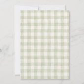 Bosdieren Gingham Baby Shower Kaart (Achterkant)