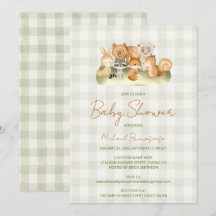Bosdieren Gingham Baby Shower