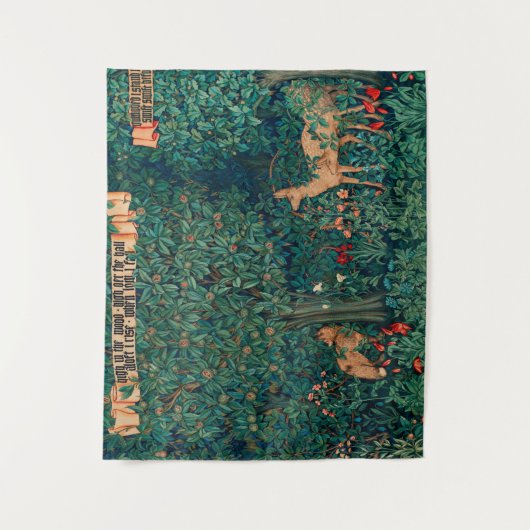 Bosdieren, Greenery Fox en Doe, W.Morris Wandkleed (Voorkant)
