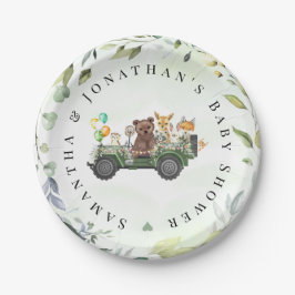 Bosdieren GreenGenery Forest Baby shower Papieren Bordje