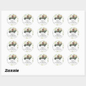 Bosdieren Groen Bos Baby shower gunst Ronde Sticker (Vel)