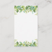 Bosdieren Groen Bos Jongen Luier Raffle Informatiekaartje (Achterkant)