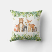 Bosdieren Groen Kinder kinderkamer Decor Kussen (Achterkant)
