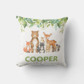 Bosdieren Groen Kinder kinderkamer Decor Kussen (Voorkant)