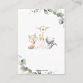 Bosdieren Groen Krans Luier Raffle Informatiekaartje (Achterkant)