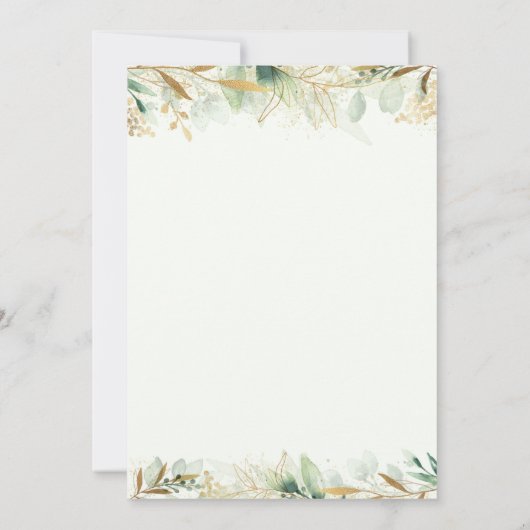 Bosdieren groen rijden met Baby shower Kaart (Achterkant)