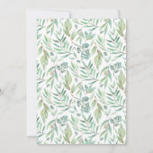 Bosdieren groen rijden met Baby shower Kaart (Achterkant)